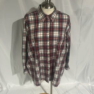 Jessica London women’s plus size plaid button down shirt size 24.